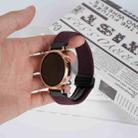For Ticwatch Pro 22mm Magnetic Buckle Braided Watch Band(Dark Brown) - 3