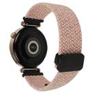 For Ticwatch GTX 22mm Magnetic Buckle Braided Watch Band(Pink Color) - 2