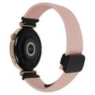 For Ticwatch GTX 22mm Magnetic Buckle Braided Watch Band(Pink) - 2