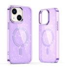 For iPhone 14 Glitter MagSafe Shockproof Phone Case(Purple) - 1