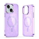 For iPhone 15 Glitter MagSafe Shockproof Phone Case(Purple) - 1