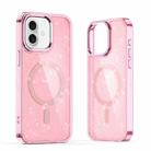 For iPhone 16 Plus Glitter MagSafe Shockproof Phone Case(Pink) - 1