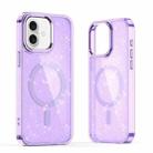 For iPhone 16 Plus Glitter MagSafe Shockproof Phone Case(Purple) - 1