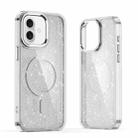 For iPhone 16 Plus Glitter MagSafe Shockproof Phone Case(Grey) - 1