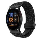 For Samsung Galaxy Watch FE 40mm 20mm Magnetic Buckle Braided Watch Strap(Stars Black) - 1