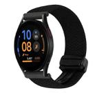 For Samsung Galaxy Watch FE 40mm 20mm Magnetic Buckle Braided Watch Strap(Black) - 1