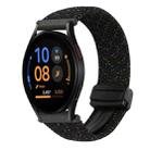 For Samsung Galaxy Watch FE 40mm 20mm Magnetic Buckle Braided Watch Strap(Starlight Black) - 1