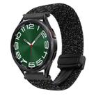 For Samsung Galaxy Watch 6 Classic 20mm Magnetic Buckle Braided Watch Strap(Stars Black) - 1