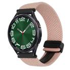 For Samsung Galaxy Watch 6 Classic 20mm Magnetic Buckle Braided Watch Strap(Pink) - 1