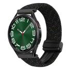 For Samsung Galaxy Watch 6 Classic 20mm Magnetic Buckle Braided Watch Strap(Starlight Black) - 1