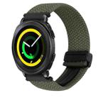 For Samsung Gear Sport 20mm Magnetic Buckle Braided Watch Strap(Olive Green) - 1