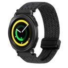 For Samsung Gear Sport 20mm Magnetic Buckle Braided Watch Strap(Graphite Black) - 1