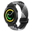 For Samsung Gear Sport 20mm Magnetic Buckle Braided Watch Strap(Dark Chocolate) - 1
