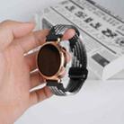 For Samsung Gear Sport 20mm Magnetic Buckle Braided Watch Strap(Dark Chocolate) - 3
