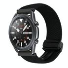 For Samsung Galaxy Watch 3 41mm 20mm Magnetic Buckle Braided Watch Strap(Black) - 1
