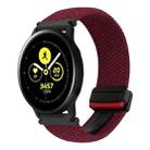 For Samsung Galaxy Watch Active 20mm Magnetic Buckle Braided Watch Strap(Black Sand Red) - 1