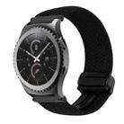 For Samsung Gear S2 Classic 20mm Magnetic Buckle Braided Watch Strap(Black) - 1