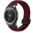 For Samsung Gear S2 Classic 20mm Magnetic Buckle Braided Watch Strap(Wine Red) - 1