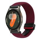 For Samsung Galaxy Watch 7 20mm Magnetic Buckle Braided Watch Strap(Black Sand Red) - 1