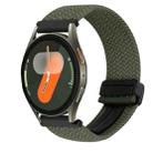 For Samsung Galaxy Watch 7 20mm Magnetic Buckle Braided Watch Strap(Olive Green) - 1