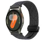 For Samsung Galaxy Watch 7 20mm Magnetic Buckle Braided Watch Strap(Metallic  Black) - 1