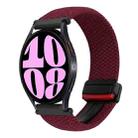 For Samsung Galaxy Watch 6 20mm Magnetic Buckle Braided Watch Strap(Black Sand Red) - 1