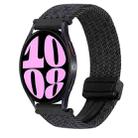 For Samsung Galaxy Watch 6 20mm Magnetic Buckle Braided Watch Strap(Graphite Black) - 1