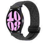 For Samsung Galaxy Watch 6 20mm Magnetic Buckle Braided Watch Strap(Metallic  Black) - 1