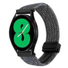 For Samsung Galaxy Watch 4 20mm Magnetic Buckle Braided Watch Strap(Metallic  Gray) - 1