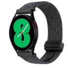 For Samsung Galaxy Watch 4 20mm Magnetic Buckle Braided Watch Strap(Metallic  Black) - 1