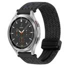 For Samsung Galaxy Watch 4 Classic 20mm Magnetic Buckle Braided Watch Strap(Graphite Black) - 1