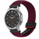 For Samsung Galaxy Watch 4 Classic 20mm Magnetic Buckle Braided Watch Strap(Wine Red) - 1