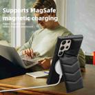 For Samsung Galaxy S22 Ultra 5G Down Jacket Card Bag Holder MagSafe Phone Case(Black) - 3