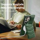 For Samsung Galaxy S22 Ultra 5G Down Jacket Card Bag Holder MagSafe Phone Case(Dark Green) - 3