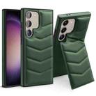 For Samsung Galaxy S23 5G Down Jacket Card Bag Holder MagSafe Phone Case(Dark Green) - 1