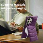 For Samsung Galaxy S23 Ultra 5G Down Jacket Card Bag Holder MagSafe Phone Case(Purple) - 3