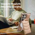 For Samsung Galaxy S24+ 5G Down Jacket Card Bag Holder MagSafe Phone Case(Rose Gold) - 3