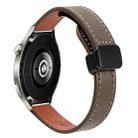 22mm Slim Magnetic Buckle Microfiber Leather Watch Band For Huawei Watch 4 Pro(Mocha Brown) - 1