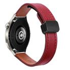 22mm Slim Magnetic Buckle Microfiber Leather Watch Band For Huawei Watch 4 Pro(Wine Red) - 1