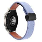 22mm Slim Magnetic Buckle Microfiber Leather Watch Band For Huawei Watch 4 Pro(Lavender) - 1