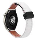 22mm Slim Magnetic Buckle Microfiber Leather Watch Band For Huawei Watch 4(Apricot) - 1
