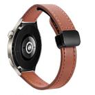 22mm Slim Magnetic Buckle Microfiber Leather Watch Band For Huawei Watch 4(Caramel Macchiato) - 1