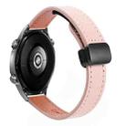 22mm Slim Magnetic Buckle Microfiber Leather Watch Band For Huawei Watch Ultimate(Sakura Pink) - 1