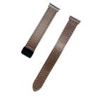 22mm Slim Magnetic Buckle Microfiber Leather Watch Band For Huawei Watch Buds(Mocha Brown) - 2