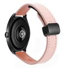 22mm Slim Magnetic Buckle Microfiber Leather Watch Band For Huawei Watch Buds(Sakura Pink) - 1