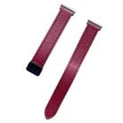 22mm Slim Magnetic Buckle Microfiber Leather Watch Band For Huawei Watch 3 Pro New(Wine Red) - 2