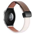 22mm Slim Magnetic Buckle Microfiber Leather Watch Band For Huawei Watch GT3 Pro 46mm(Apricot+Caramel Macchiato) - 1