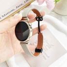 22mm Slim Magnetic Buckle Microfiber Leather Watch Band For Huawei Watch GT Runner(Pink+Apricot) - 3