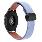 22mm Slim Magnetic Buckle Microfiber Leather Watch Band For Huawei Watch GT Runner(Lavender) - 1