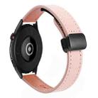 22mm Slim Magnetic Buckle Microfiber Leather Watch Band For Huawei Watch GT Runner(Sakura Pink) - 1